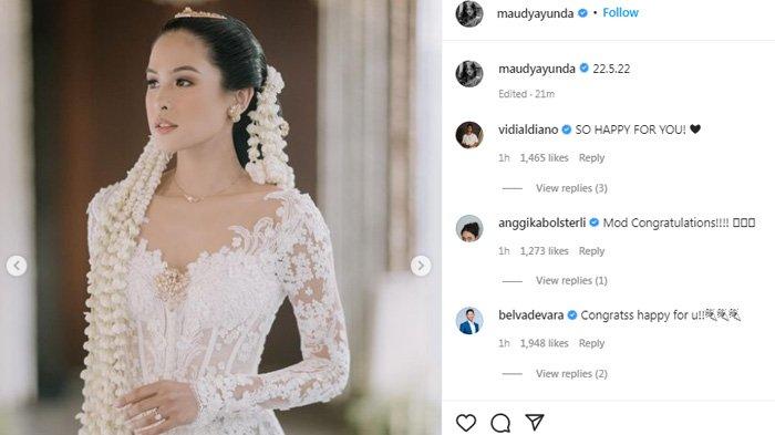Maudy Ayunda resmi menikah.