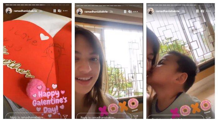 Nia Ramadhani dapat hadiah Valentine dari anak.