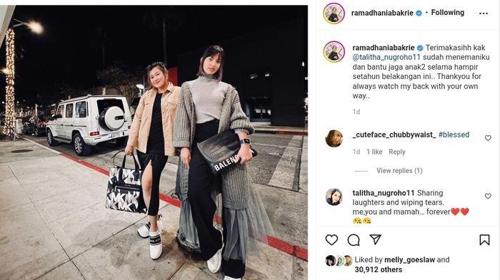 Nia Ramadhani ucap terimakasih pada sosok yang merawat ketiga anaknya selama setahun terakhir.