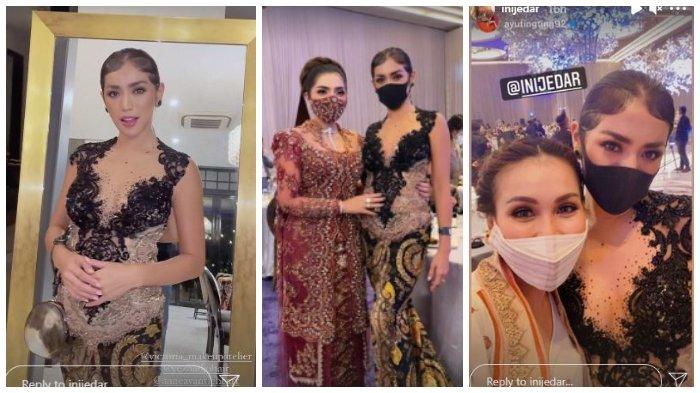 Penampian Jessica Iskandar hadiri pernikahan Aurel dan Atta.