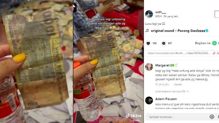 Pengantin baru kaget saat mendapati uang amplop Rp 1.000 di ranjang