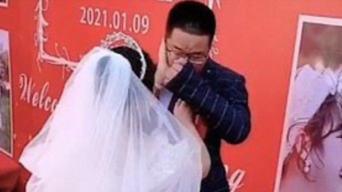 Pengantin pria menangis sesenggukan kecewa pernikahannya sepi tamu