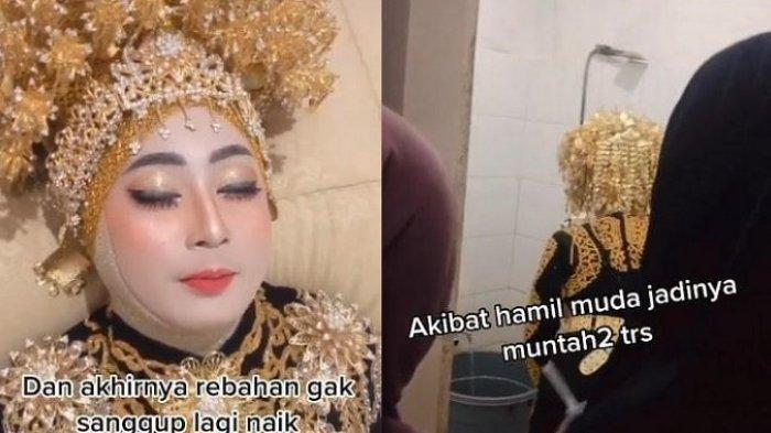 Pengantin wanita lemas karena sedang hamil muda