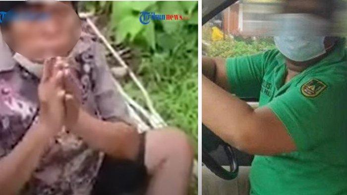 Pengemis berkaiki satu histeris uangnya dirampas dan diturunkan di jalanan oleh 4 oknum Satpol PP