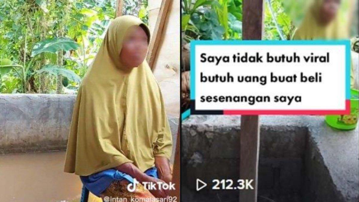 Pengemis online di TikTok tega siarkan ibu dan kakeknya mandi di kolam demi uang.