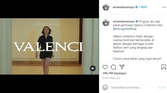 Pesona Amanda Manopo jadi model brand perhiasan.