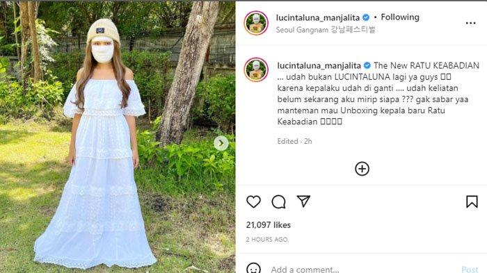 Potret Lucinta Luna dengan wajah diperban