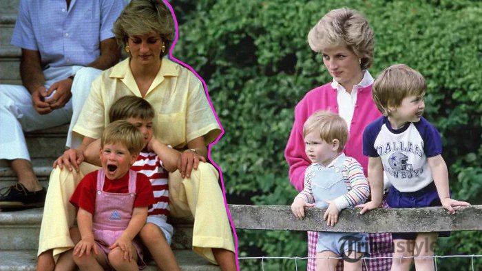 Putri Diana, Pangeran William, dan Pangeran Harry