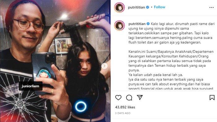 Putri Titian bagikan kondisi rumah tangganya dengan Junior Liem