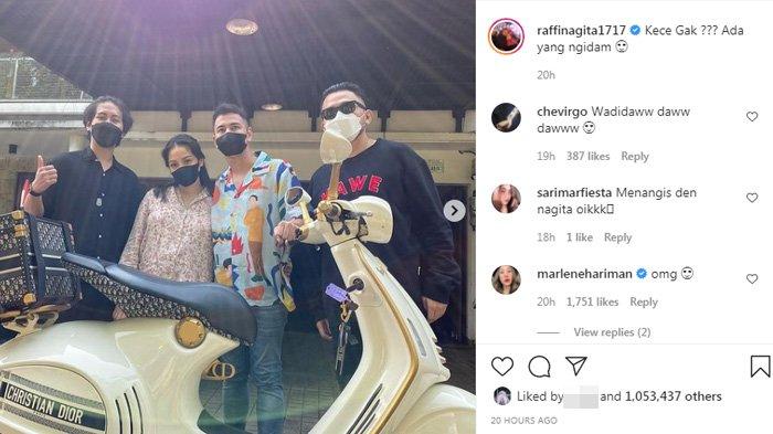 Nagita Slavina ngidam vespa 946 Christian Dior
