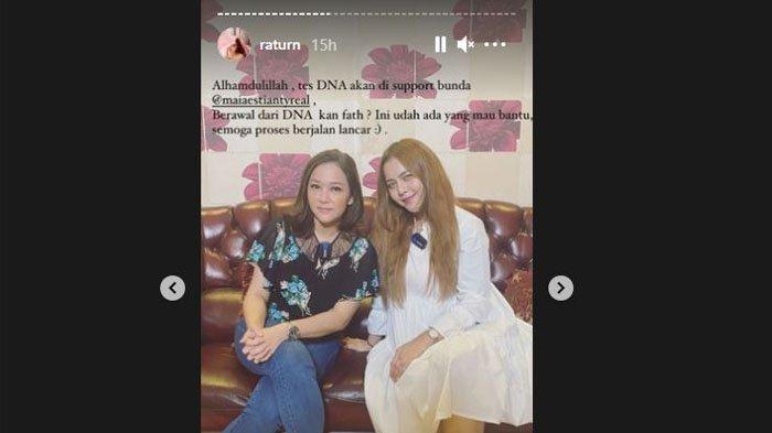 Ratu Rizky Nabila mendapatkan sponsor tes DNA dari Maia Estianty.
