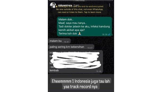 Ricky Miraza sindir Kalina Ocktaranny karena sakit yang diderita