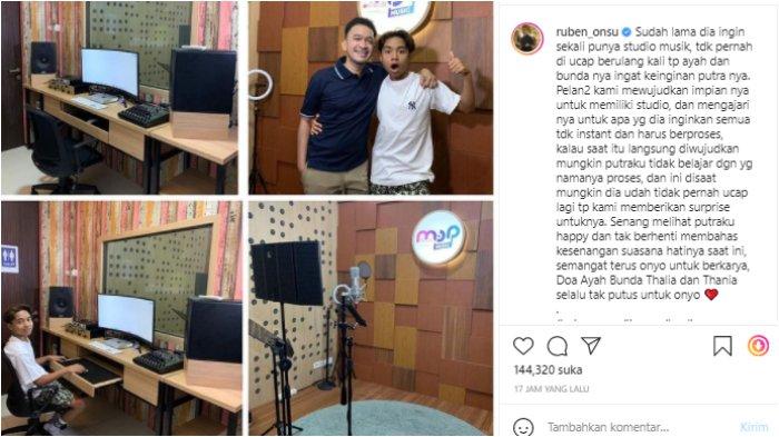 Ruben Onsu beri hadiah studio musik untuk Betrand Peto