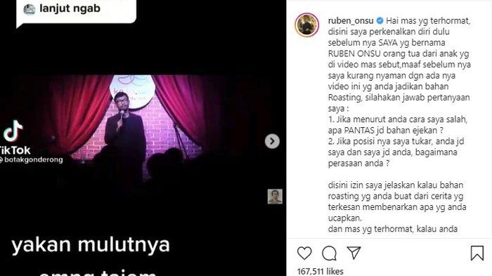 Ruben Onsu merasa geram karena keluarganya jadi bahan lelucon