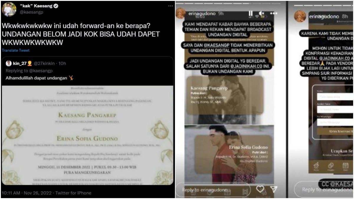Undangan pernikahan beredar, Kaesang Pangarep beri klarifikasi, Erina Gudono langsung wanti-wanti ini.