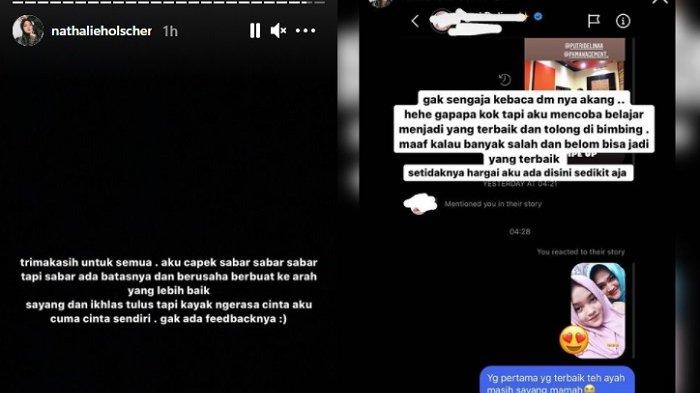 Unggahan Nathalie Holscher di Instagram Story.