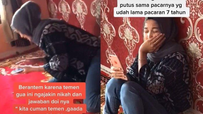 Video perempuan menangis karena putus dengan pacar, menjadi viral di media sosial