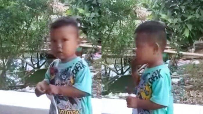 Viral bocah di Bekasi yang suka makan kertas dan sandal