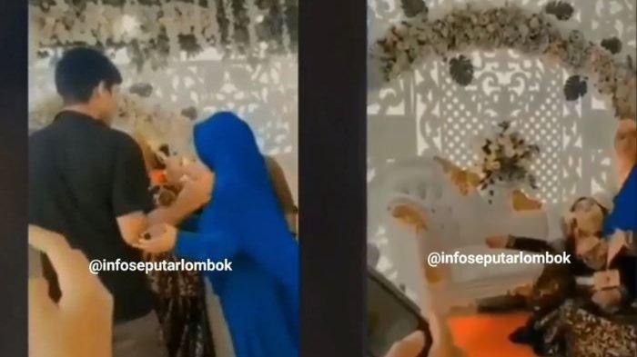 Viral mantan datang, pengantin wanita menjerit histeris hingga pingsan