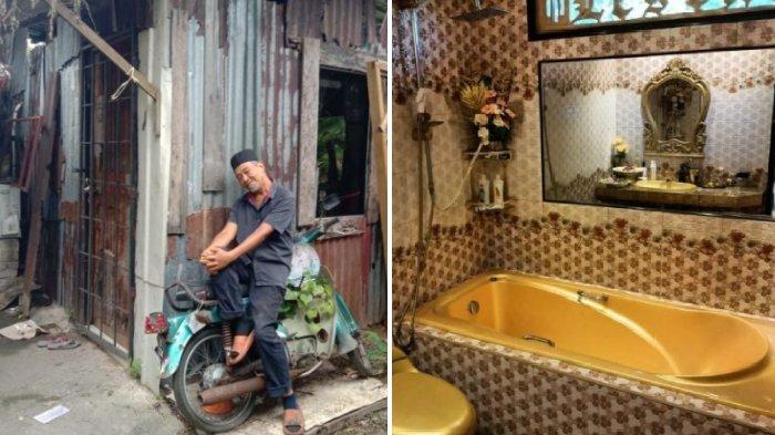 VIRAL Rumah Kakek Ini Luarnya Gubuk Dalamnya 'Sultan', Punya Toilet Senilai Rp 23 Juta