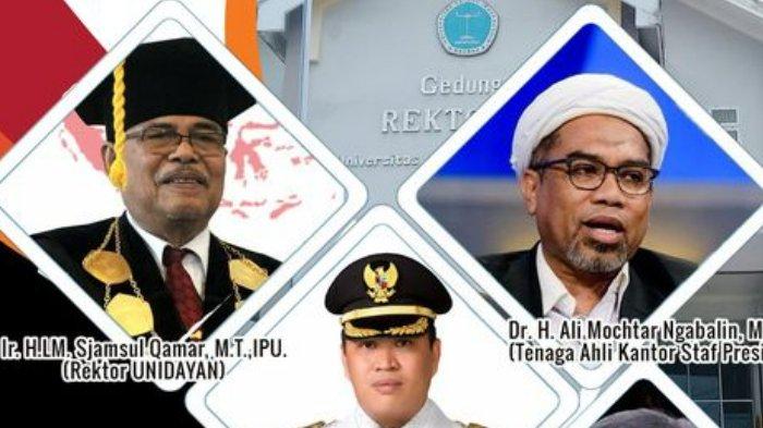 Tenaga Ahli Utama Kantor Staf Presiden (KSP) Ali Mochtar Ngabalin akan memberi kuliah umum di Universitas Dayanu Ikhsanuddin atau Unidayan Baubau pada Kamis (18/11/2021). Ngabalin bersama Bupati Konawe Utara (Konut) Ruksamin memberi kuliah umum di Baruga La Ode Malim Unidayan Baubau pada hari ini.