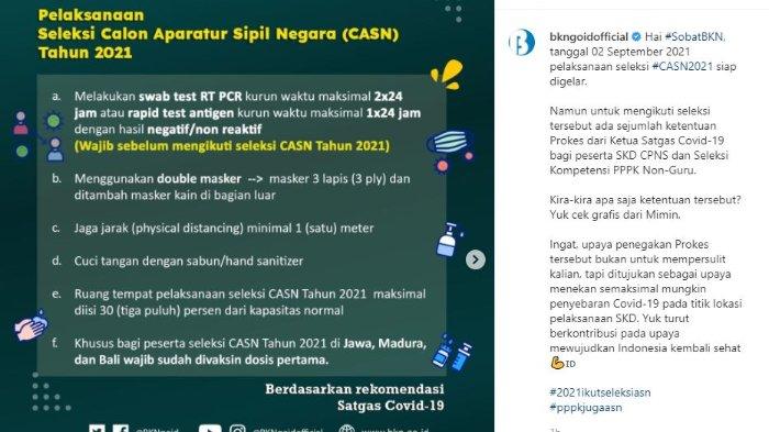 Info pelaksanaan seleksi CASN 2021 dari BKN