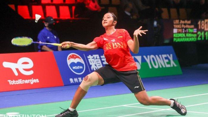 Tunggal putri Indonesia, Ester Nurumi Tri Wardoyo, saat melawan wakil Jerman pada laga perdana Grup A Piala Uber 2020.(badmintonphoto)