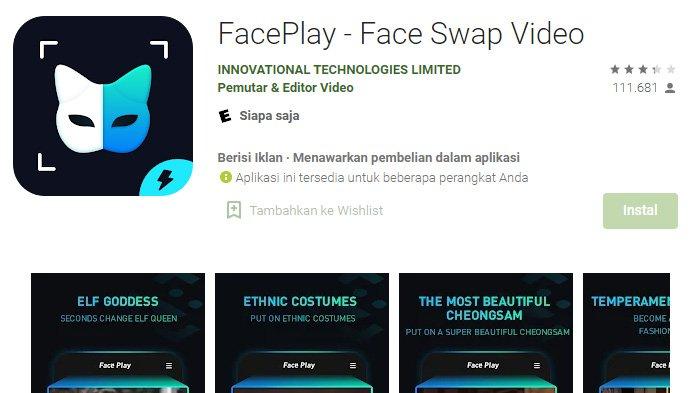 Aplikasi FacePlay, Ini Cara Menggunakan Aplikasi FacePlay Tren Nationality Challenge Viral - Tribunsumsel.com