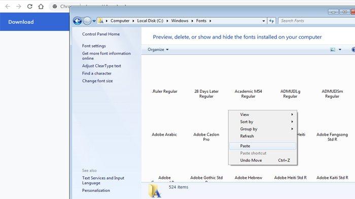 Cara Tambah Font Untuk Windows