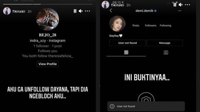 Fiki Naki Ungkap Fakta Dayana Block Instagramnya