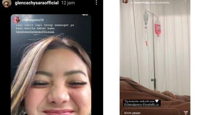 Glenca Chysara kabarkan kondisinya pasca ambruk