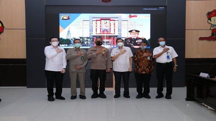 Kapolda Sumsel Irjen Pol Prof Dr Eko Indra Heri S MM buka Pencanangan Pembangunan Zona Integritas menuju WBK Satker Jajaran Polda Sumsel.