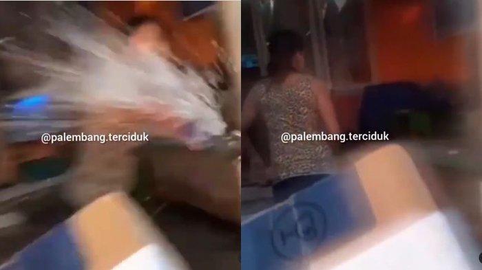 Tangkapan Layar Video Istri Siram Kurir Setelah Tolak Bayar Barang COD Karena Tak Sesuai