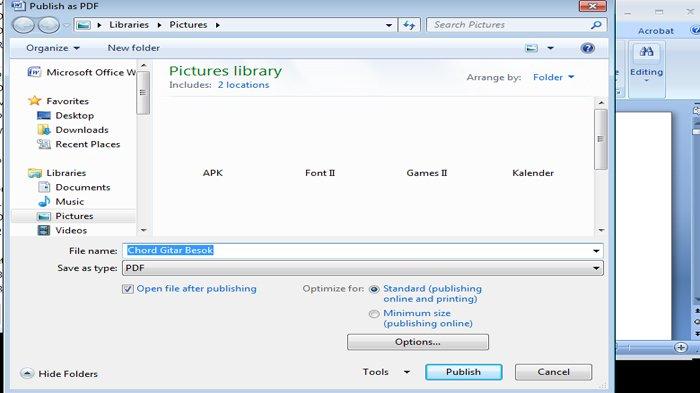 Langkah terakhir mengubah file ke PDF