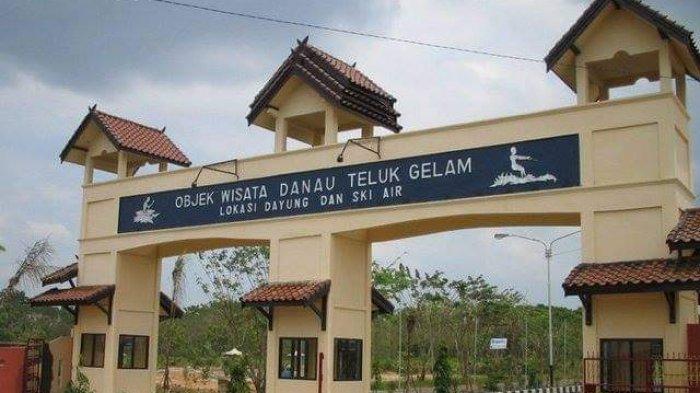Lokasi objek wisata Danau Teluk Gelam.