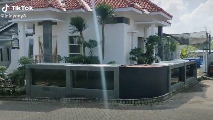 Video pagar rumah dari kolam ikan koi, viral di media sosial. Ini kisah lengkapnya.