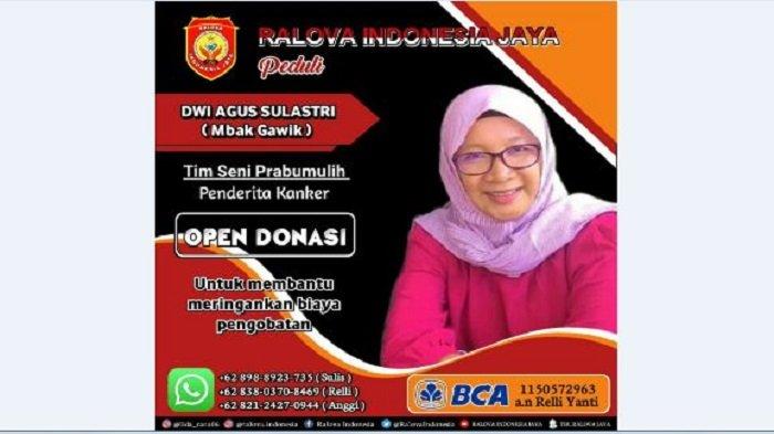 Ralova Indonesia Jaya (RIJ) fanbasenya Rara LIDA secara konsisten menjalankan misi sosialnya, kali ini penderita kanker payudara di Kota Prabumulih.