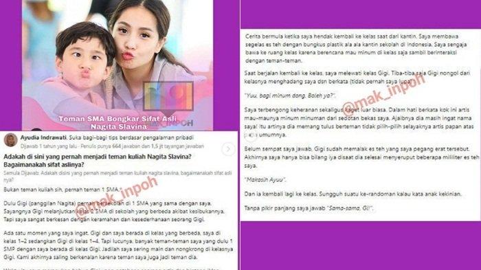 Unggahan tentang Nagita Slavina yang viral di media sosial