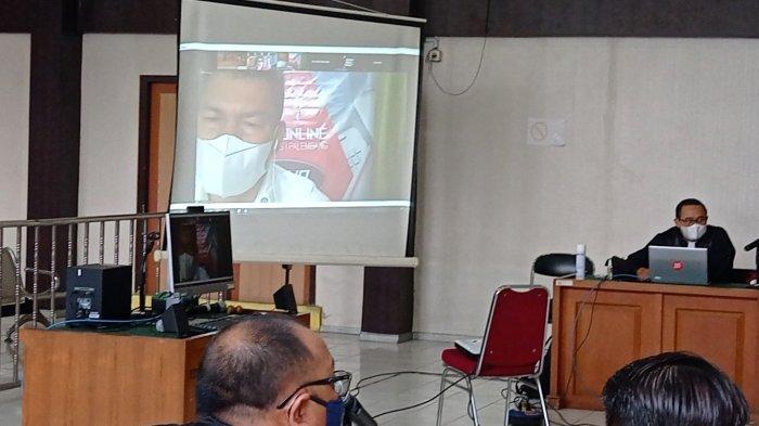 Sidang putusan Johan Anuar digelar di Pengadilan Topikor Palembang, Selasa (4/5/2021).