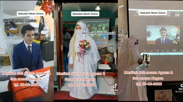 Viral di Medsos pernikahan antar negara yang dilakukan secara Online