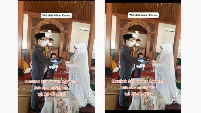 Viral pernikahan antara negara Mexico dan Indonesia digelar Zoom Online
