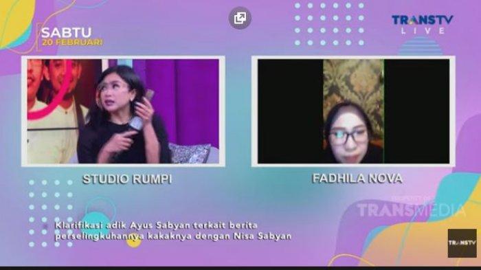 Adik Ayus Sabyan beri tanggapan di TRANS TV