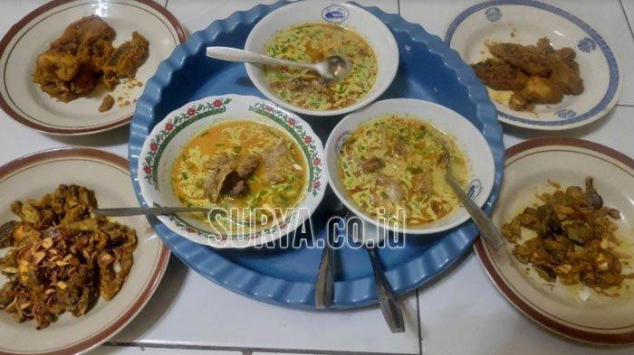 Hidangan becek mawot Mak Windaryati, Desa Sugiharjo, Kecamatan Tuban, Kabupaten Tuban.