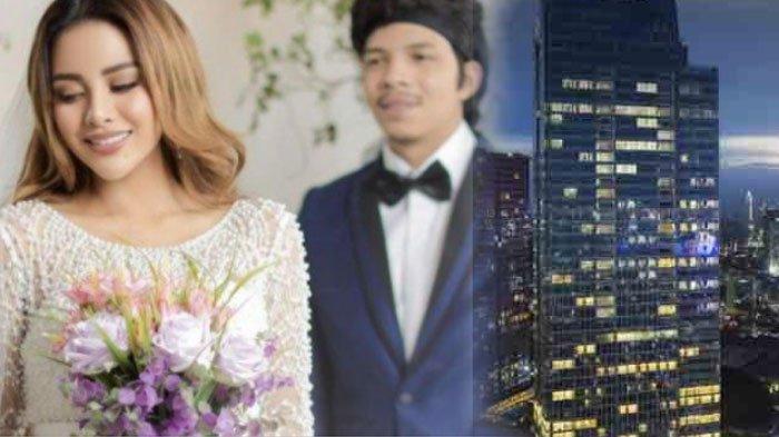 Hotel Raffles tempat pernikahan Atta Halilintar dan Aurel Hermansyah, Sabtu (3/4/2021).
