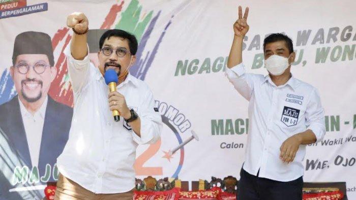 Machfud Arifin dan Mujiaman saat sosialisasi program.