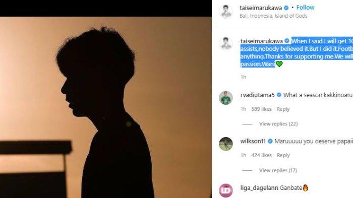 Unggahan Taisei Marukawa soal raihan double-double