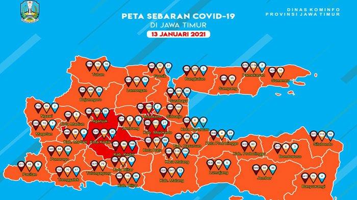 Update Virus Corona di Surabaya hari ini 14 Januari 2021 bertambah 49 Kasus.