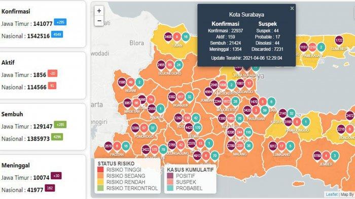 Update Virus Corona di Surabaya 7 April 2021