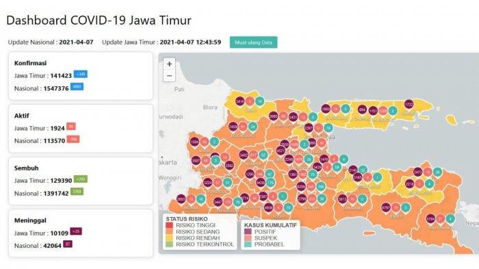 Update Virus Corona di Surabaya Rabu 7 April 2021