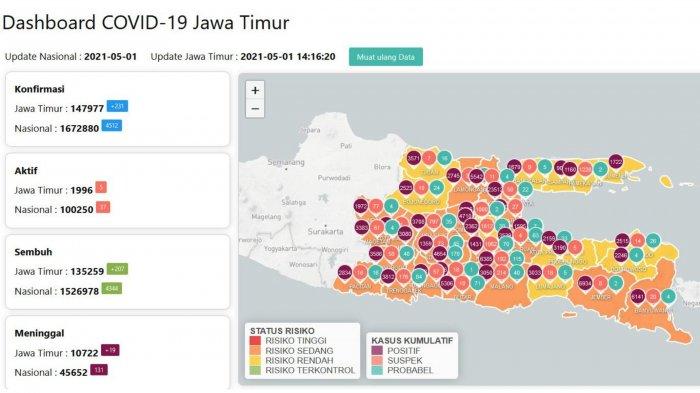 Update Virus Corona di Surabaya Sabtu 1 Mei 2021